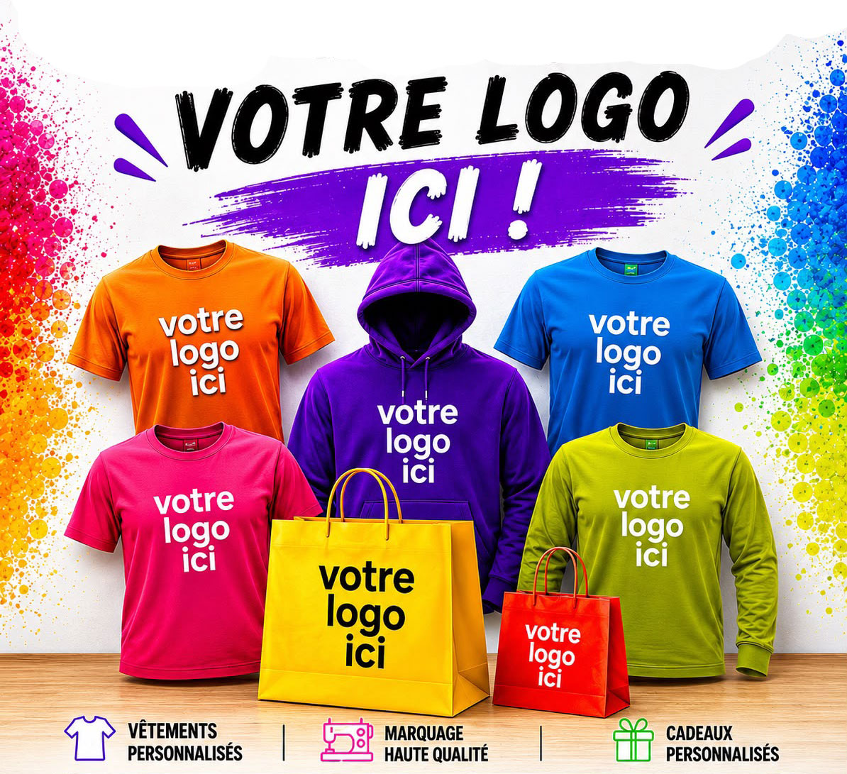 Exemples de textiles personnalisés